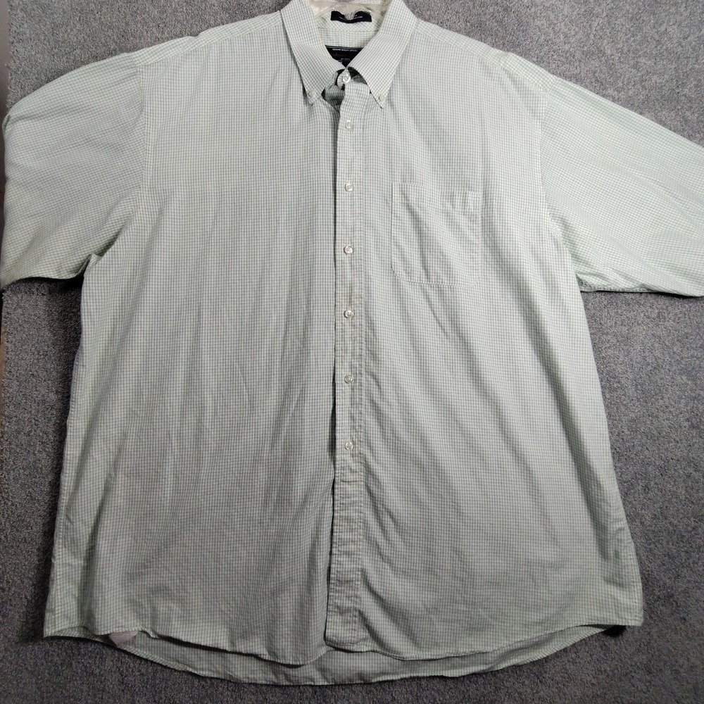 Anheuser-Busch St Louis Mens Shirt XXL Green Striped Cotton Long Sleeve